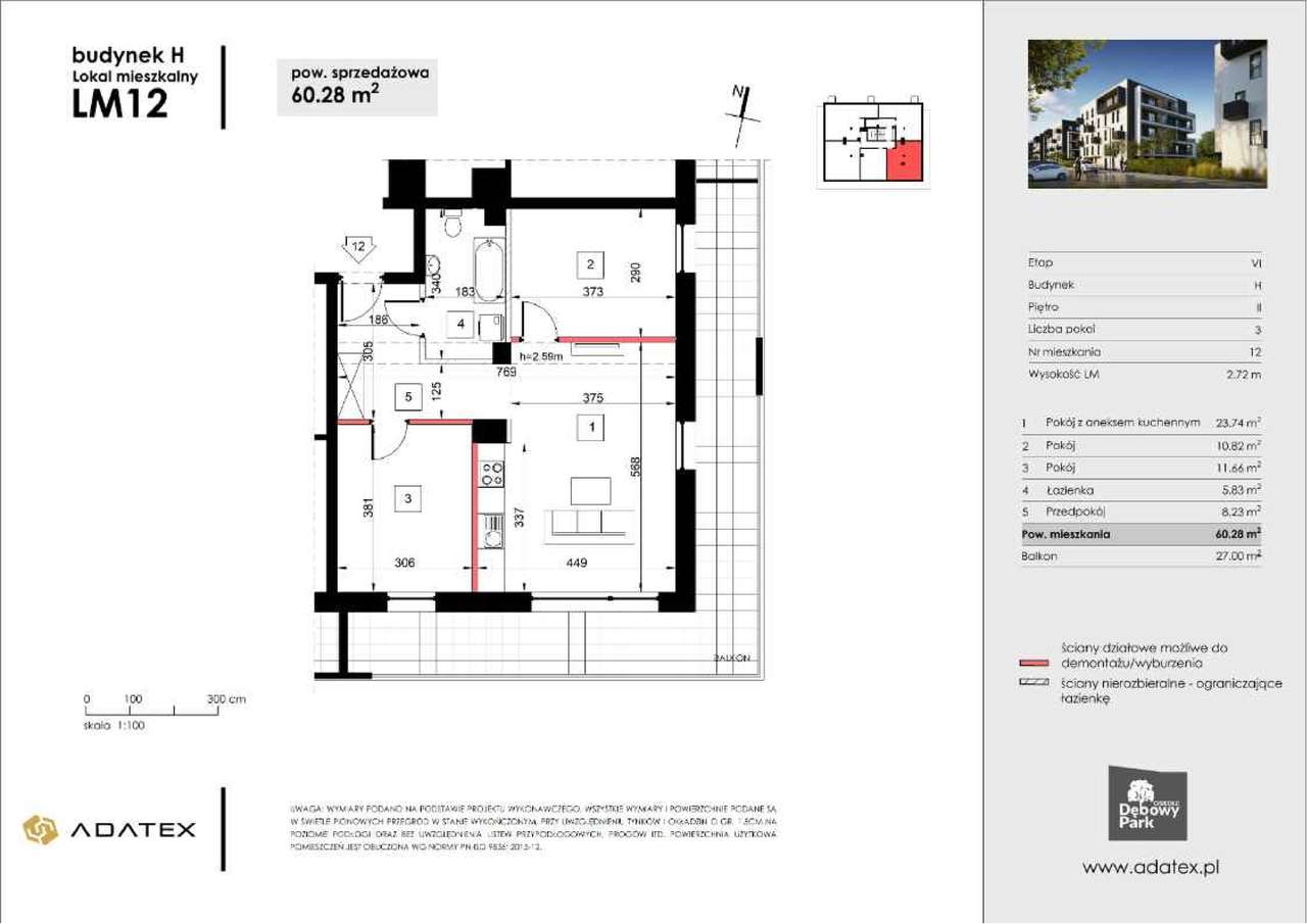Osiedle Dębowy Park | mieszkanie 3-pok. | H12 - Pełny obrazek: 2/9