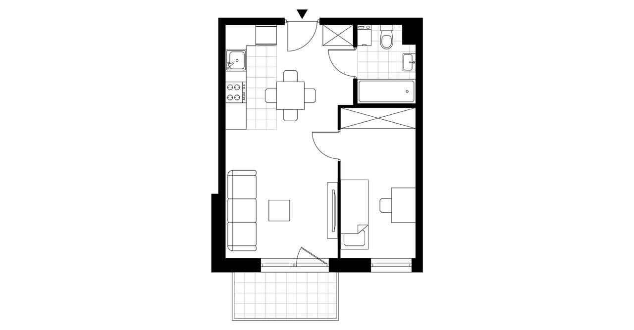 2-pokojowe mieszkanie 36m2 + balkon Bez Prowizji - Pełny obrazek: 3/8