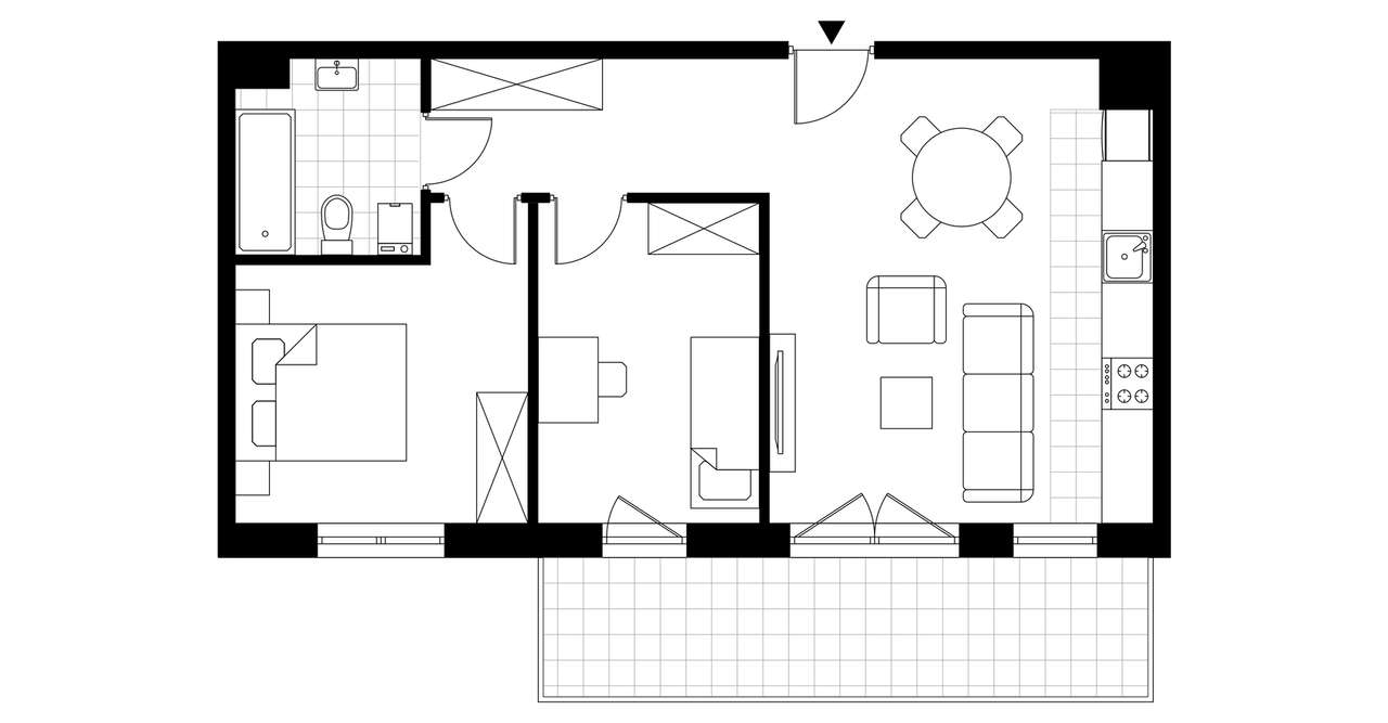 3-pokojowe mieszkanie 55m2 + balkon Bezpośrednio - Pełny obrazek: 4/9