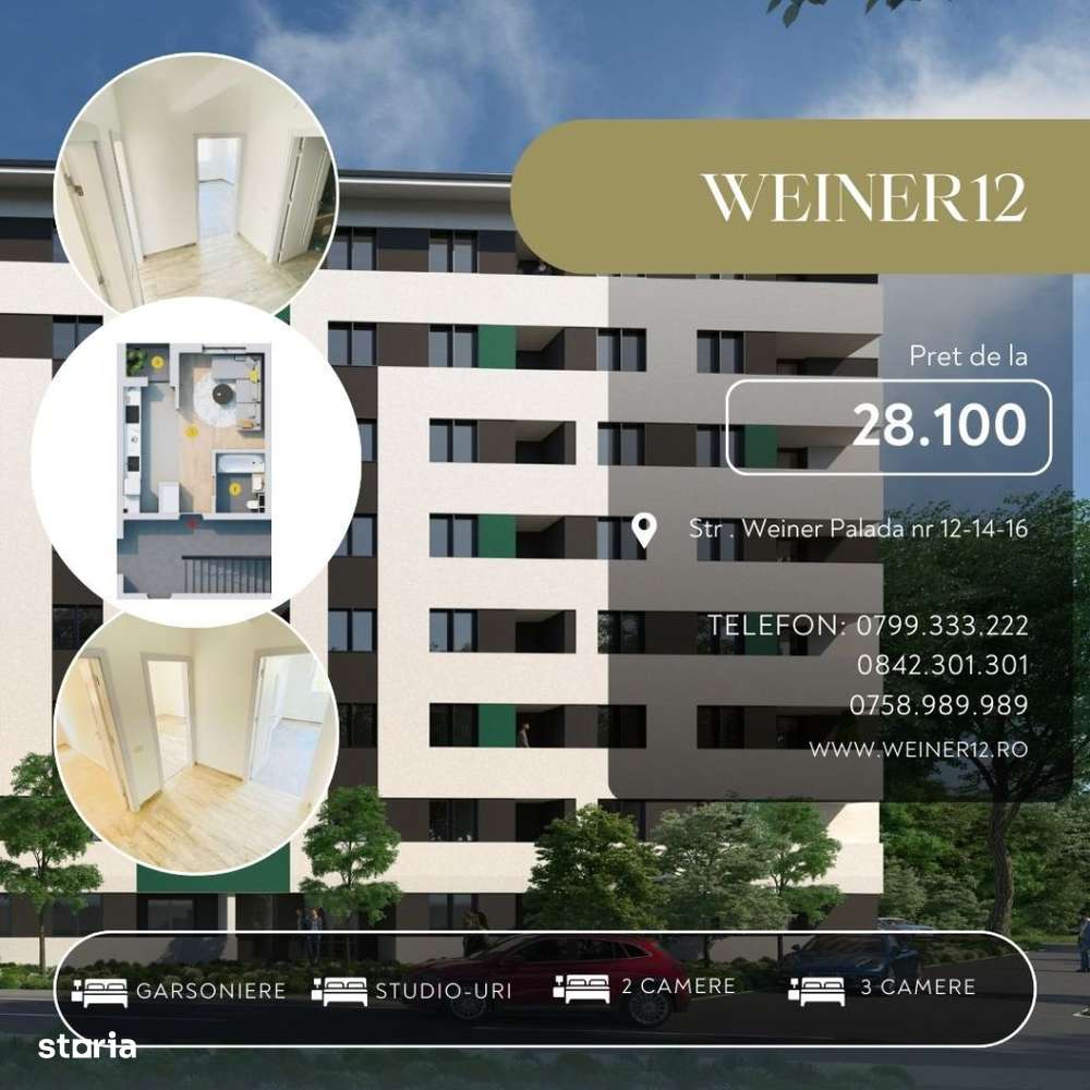 Start Vanzari Etapa 2 Proiect Nou Weiner2 Garsoniera Dezvoltator - Imagine principală: 2/14