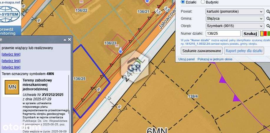 Działka pod zabudowę mieszkaniową // Szymbark-8