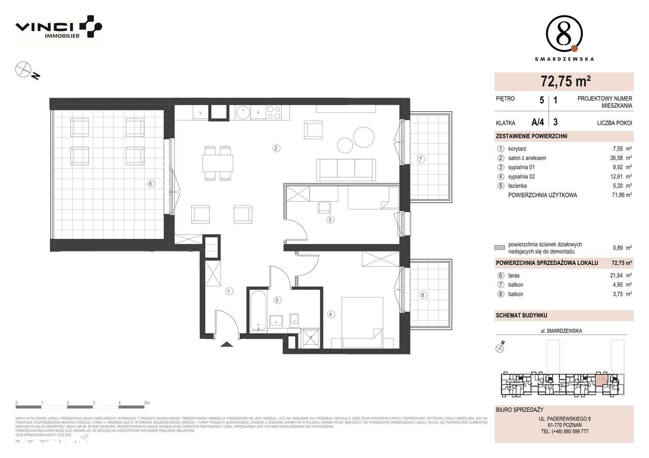 Smardzewska 8 | mieszkanie 3-pok. | A/4/5.1 - Pełny obrazek: 2/6