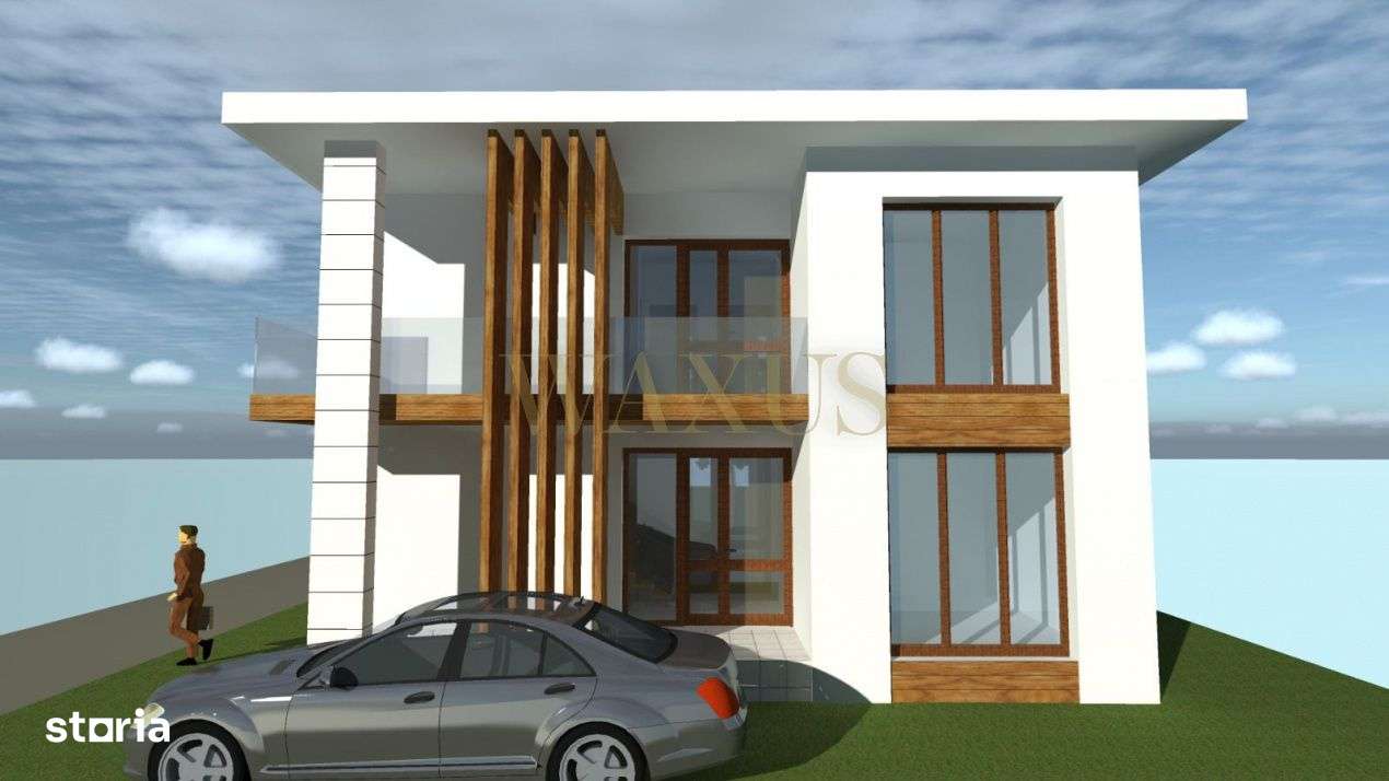 VILĂ NOUĂ 131 MP | TEREN 450 MP | ANSAMBLU PRIVAT | SEMIFINISATĂ DE - Imagine principală: 5/7
