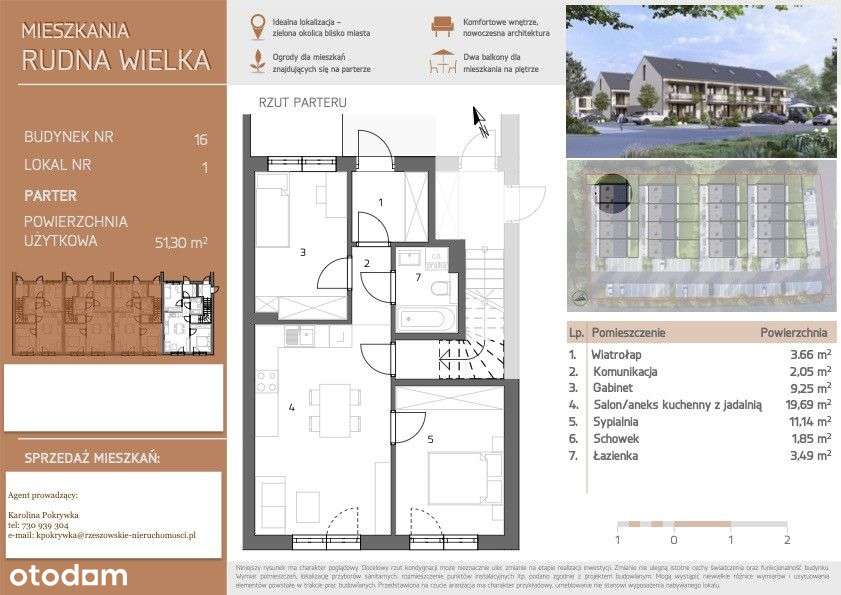 3 Pokoje+ogród+rolety Zewnętrzne+parking - Pełny obrazek: 3/8
