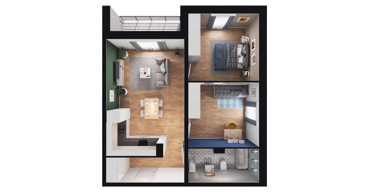 3-pokojowe mieszkanie 55m2 + balkon Bez Prowizji - Pełny obrazek: 5/11