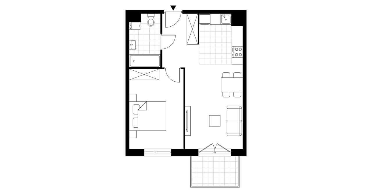 2-pokojowe mieszkanie 44m2 + balkon Bez Prowizji - Pełny obrazek: 3/8