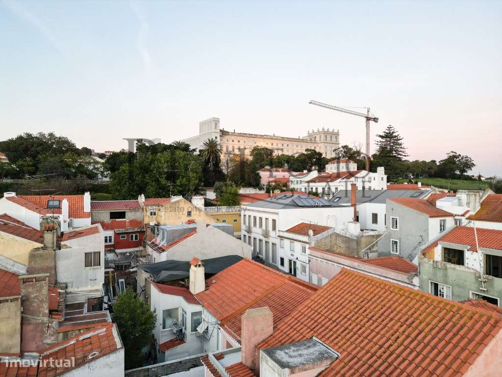 Apartamento T2-1 Duplex com varanda e vista rio na Ajuda-7