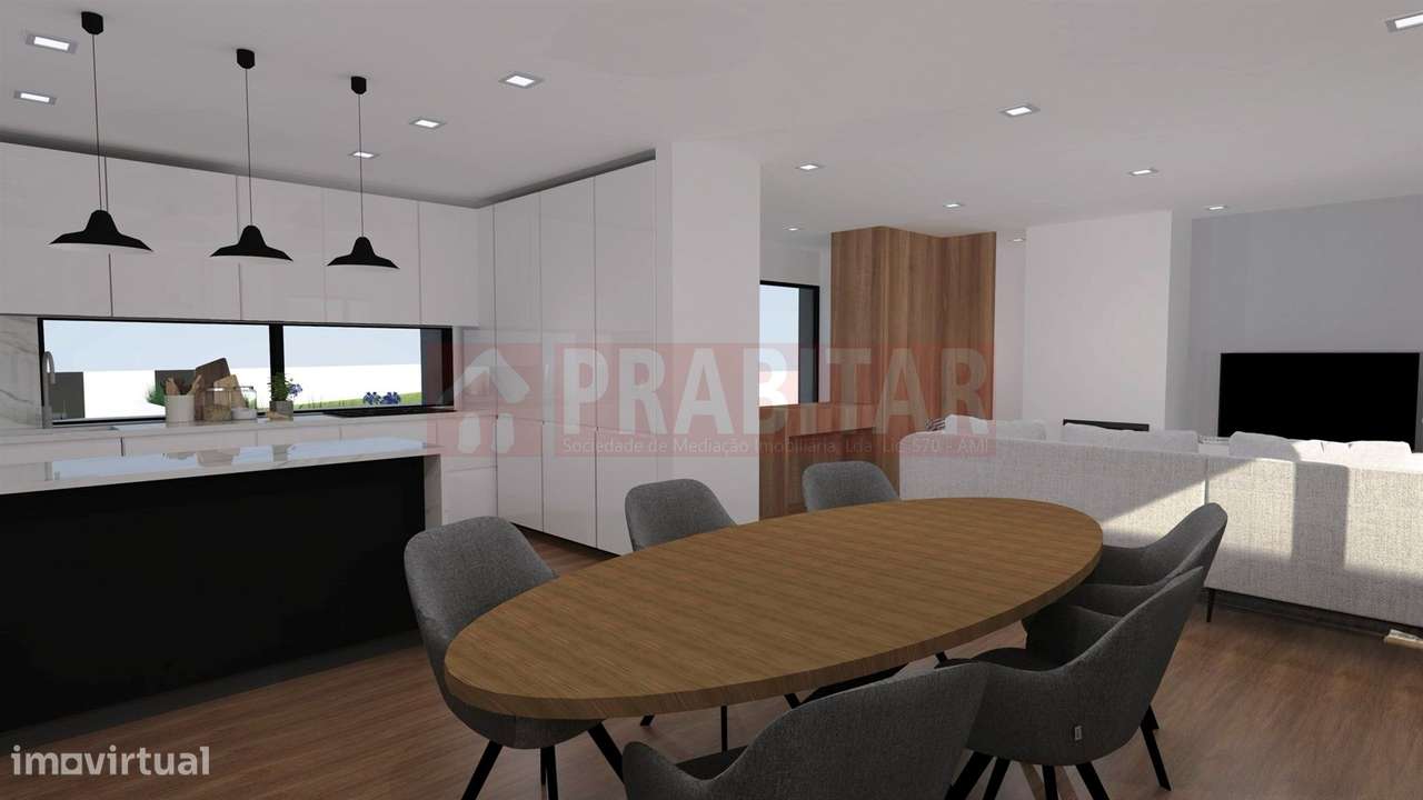 MORADIA TIPO T4 COM GARAGEM e grande terreno plano  NOVA-11