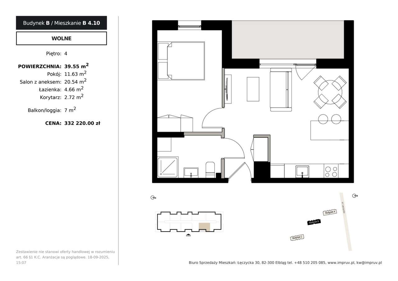Osiedle Kameralne | mieszkanie 2-pok. | B 4.10 - Pełny obrazek: 2/7