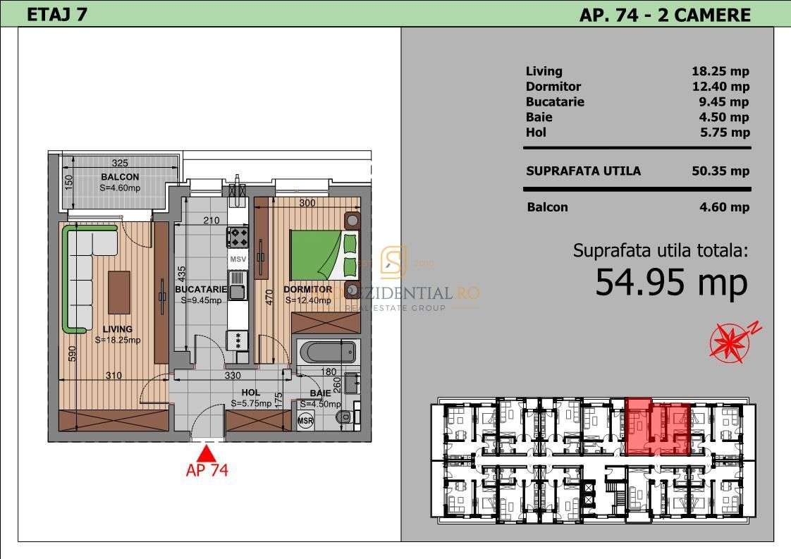 Comision 0 - Apartament 2 camere in ansamblu nou, langa Parcul Arghezi - Imagine principală: 5/20