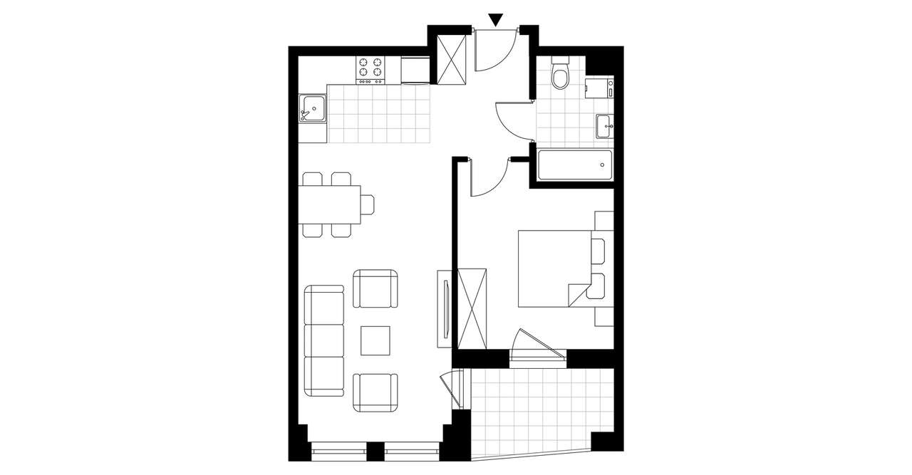 2-pokojowe mieszkanie 46m2 + loggia Bez Prowizji - Pełny obrazek: 3/8