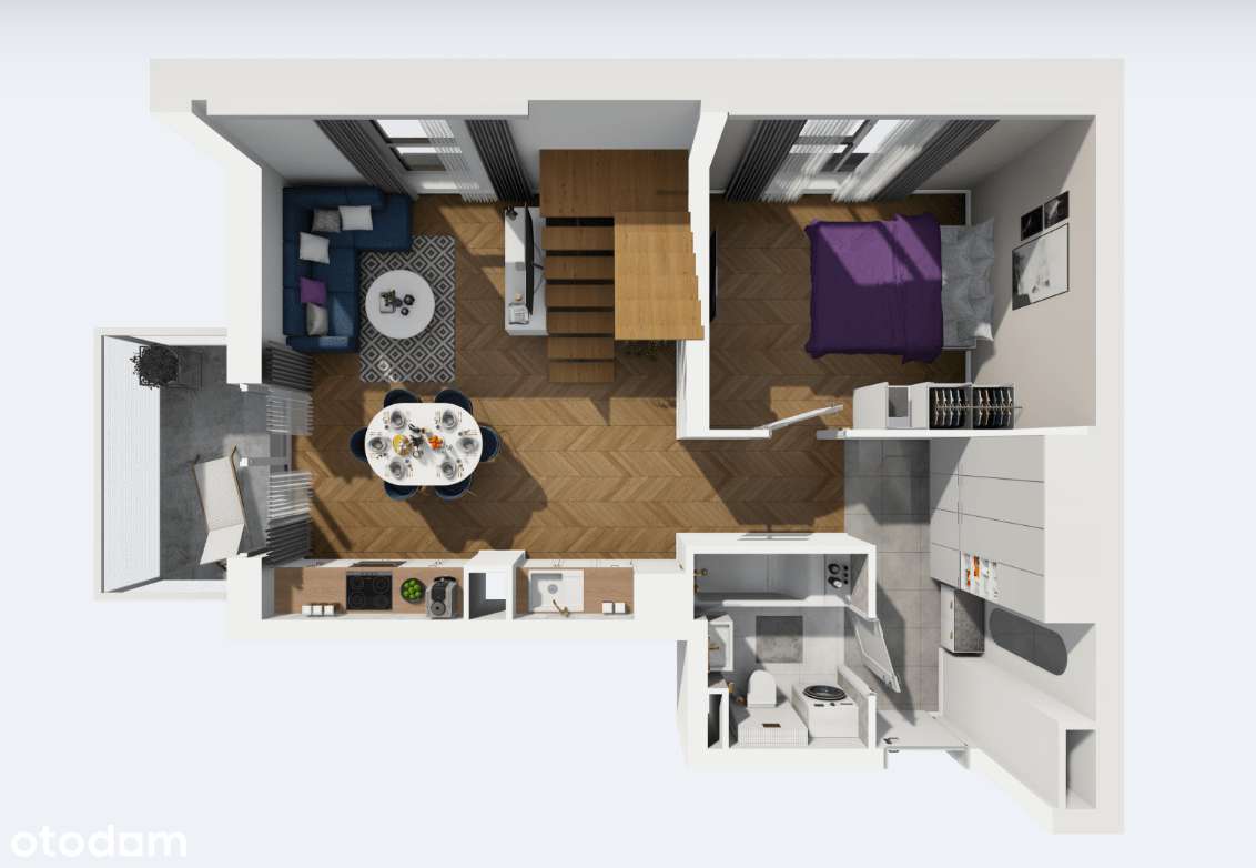 Dwupoz. 3pok. 87m2 | Antresola | 2-Balkony | 2-Łazienki | JUŻ GOTOWE! - Pełny obrazek: 5/14