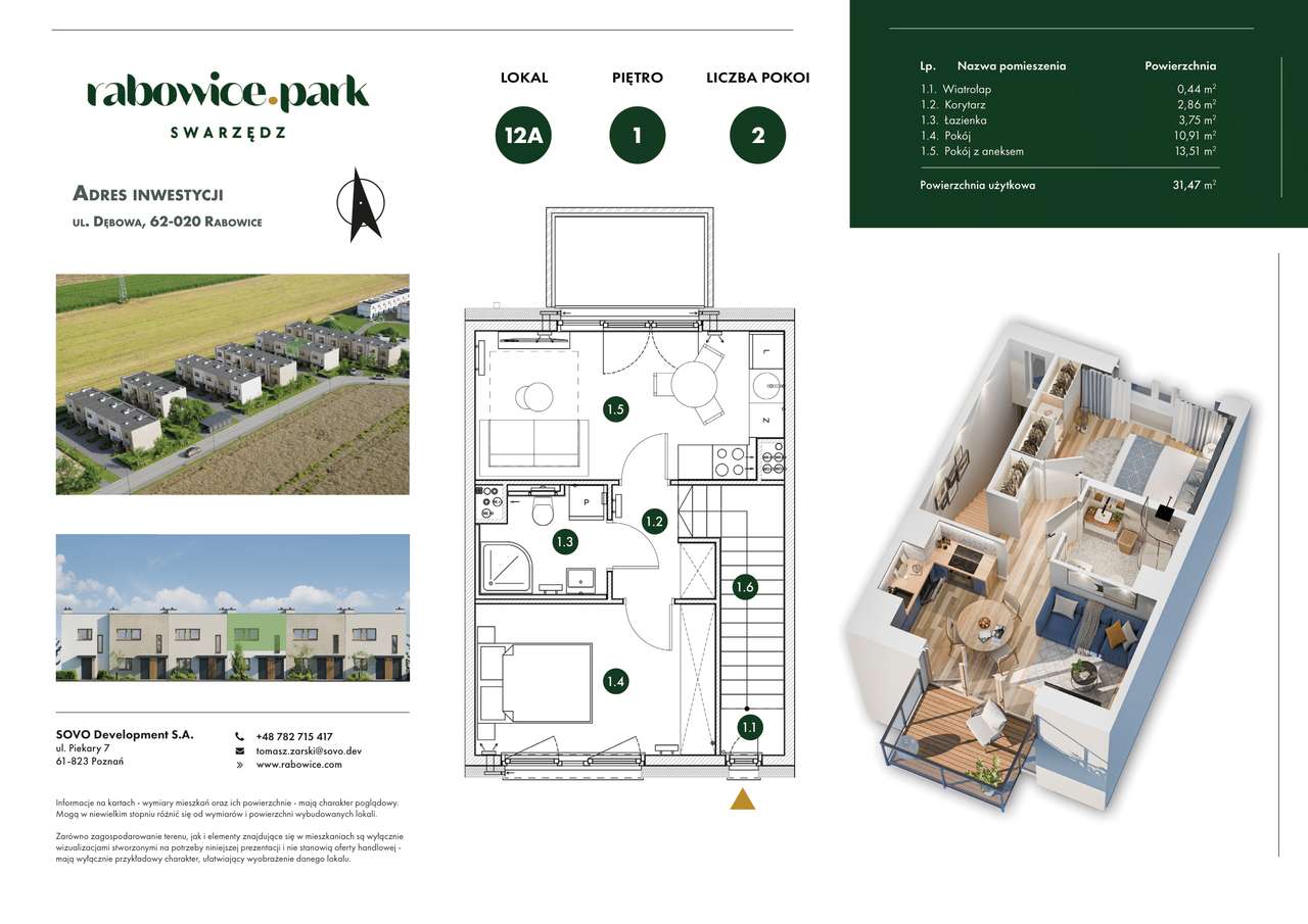 Rabowice Park Swarzędz | etap 3 | 2-pok. | 12A - Pełny obrazek: 2/7