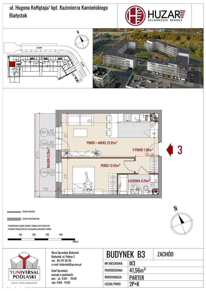 PROMOCJA!!! Huzar | mieszkanie 2-pok. | B3_3 - Pełny obrazek: 2/10