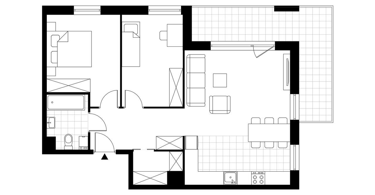 3-pokojowe mieszkanie 66m2 + balkon - Pełny obrazek: 3/8