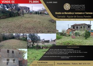 Moradia para Restauro C/ Terreno em SARNADA – AGUIAR DE SOUSA –PAREDES