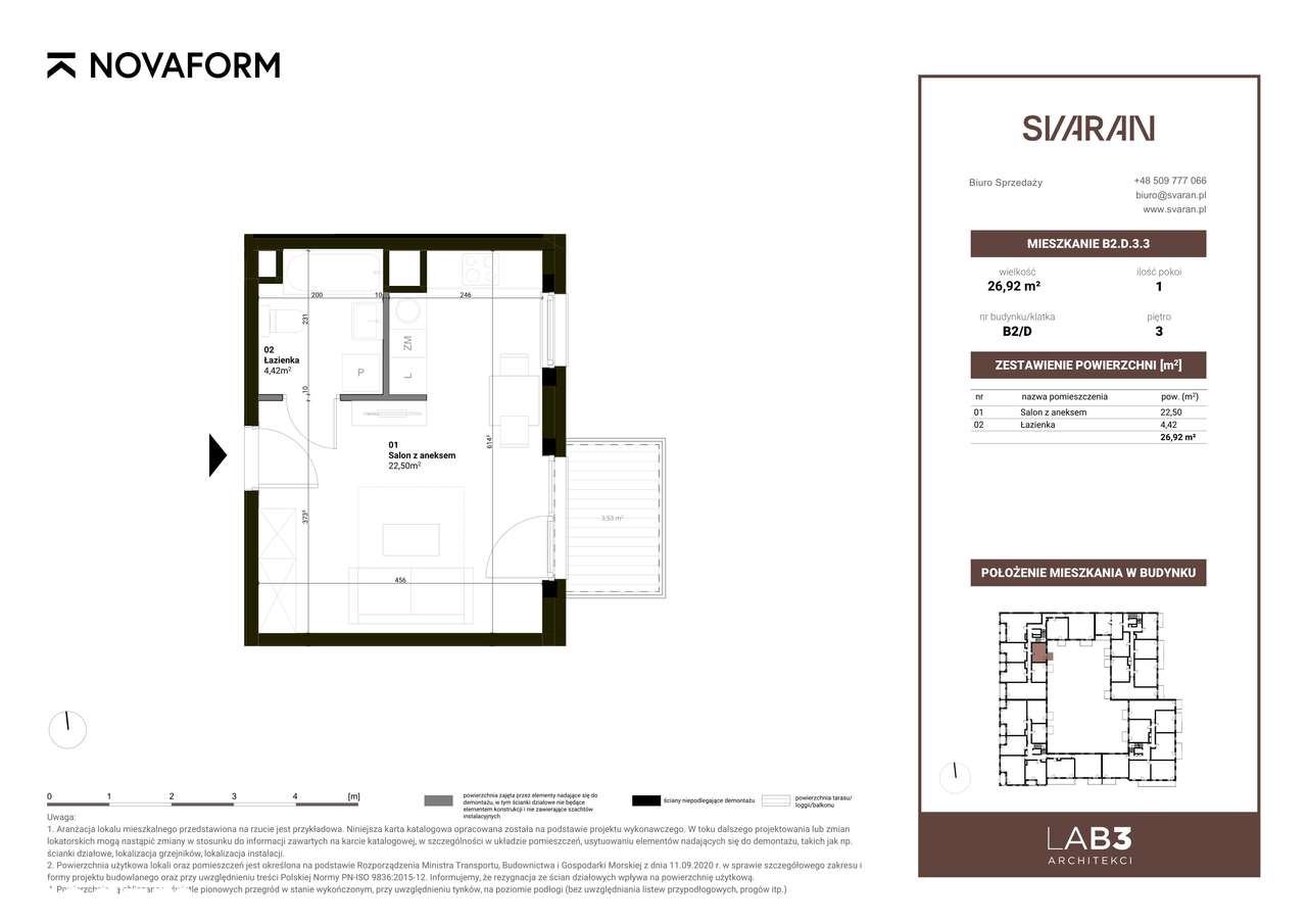 Svaran | mieszkanie 1-pokojowe | B2.D.3.3 - Pełny obrazek: 2/7