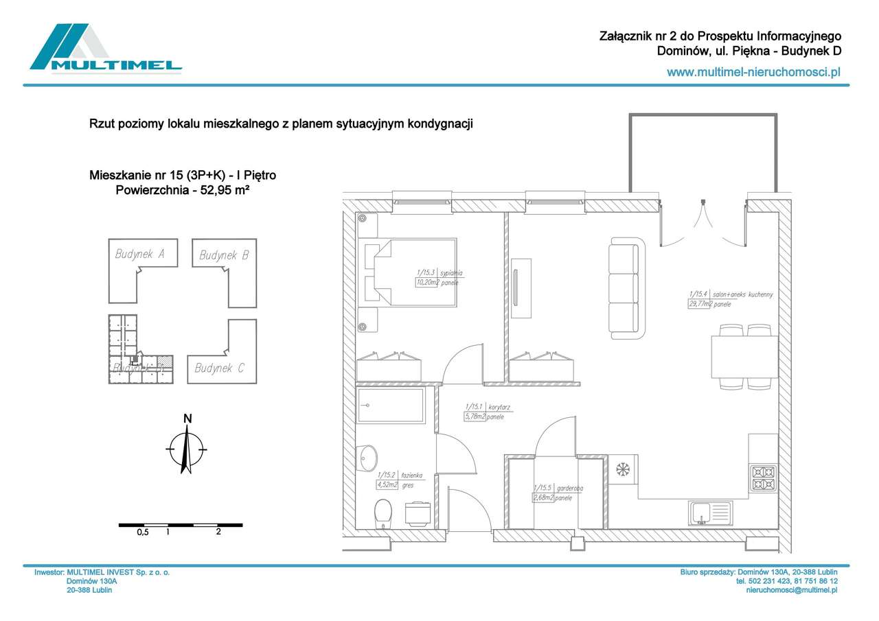 3-pokojowe mieszkanie 52m2 Bezpośrednio - Pełny obrazek: 2/7