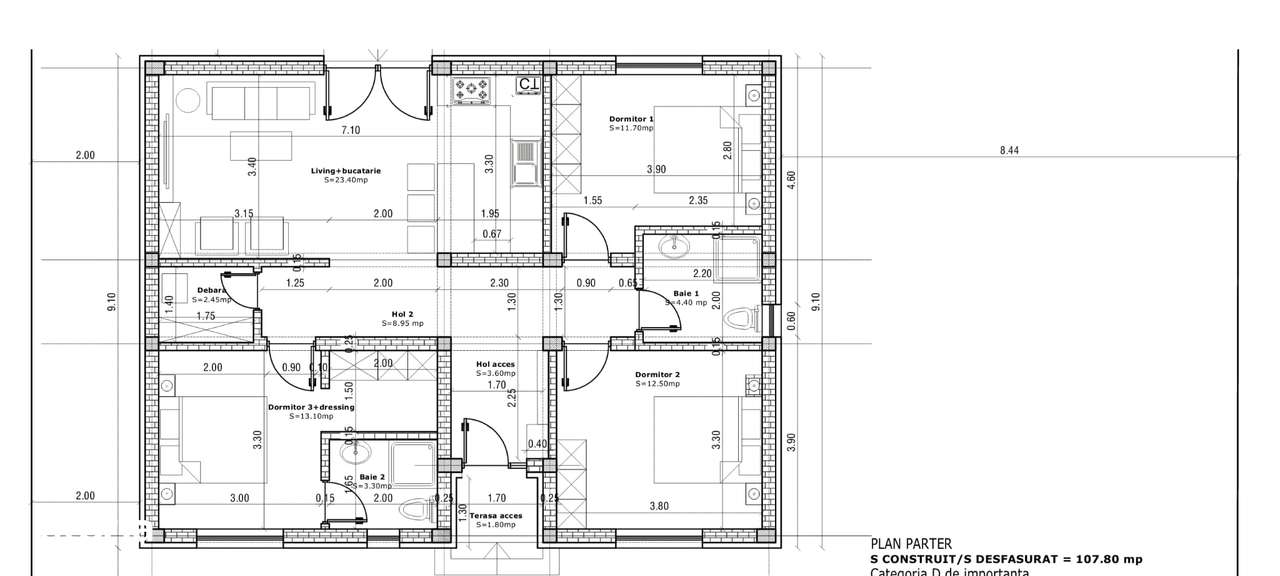 FARA COMISIOANE casa 4 camere 2 bai 400mp regim P+pod terasa la cheie-17