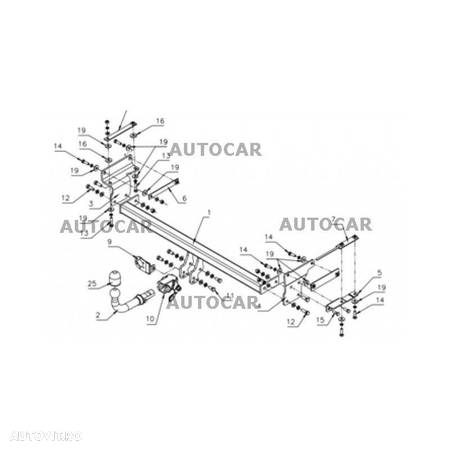 Carlig de remorcare pentru Nissan QASHQAI- sistem semidemontabil -cu suruburi - din 2014/- - 10