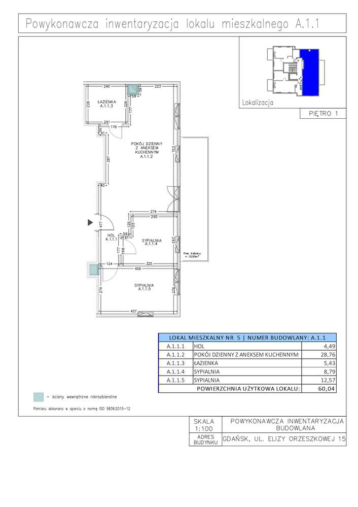 Przestronne mieszkanie przy GUMed-1