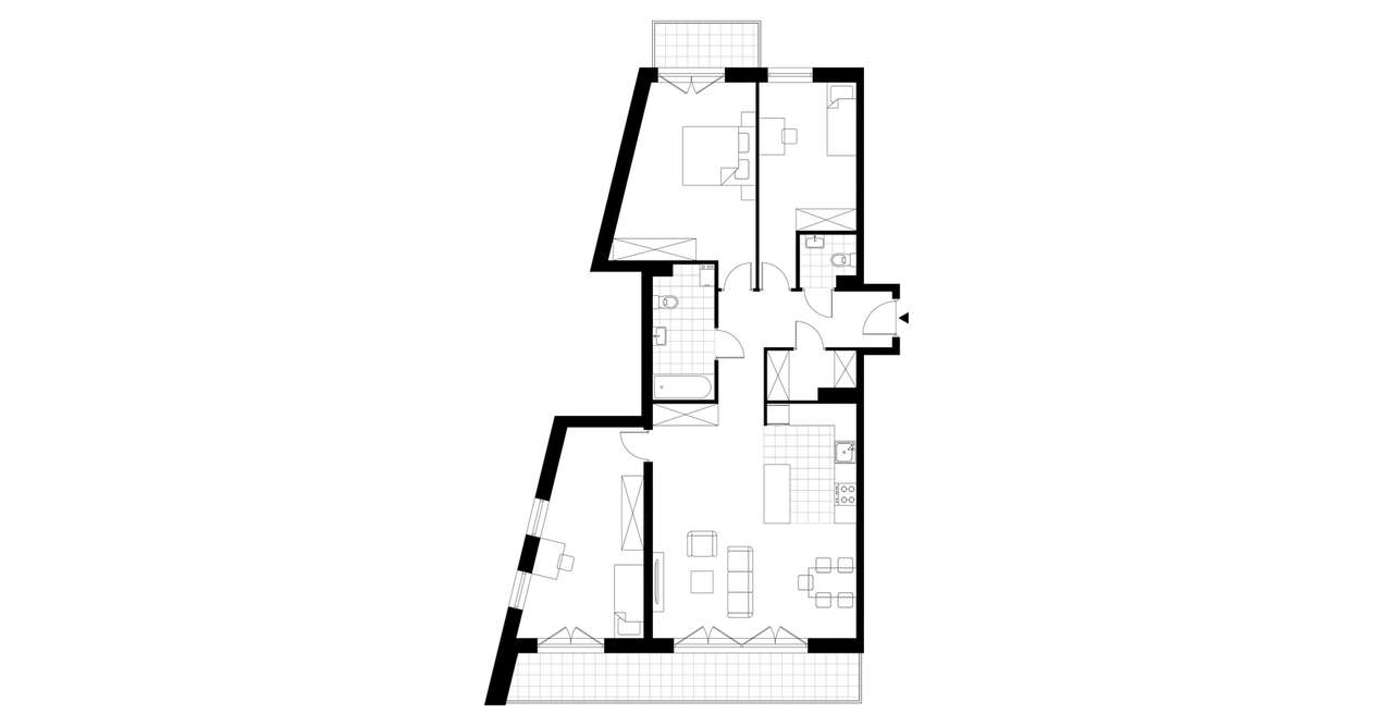 Gotowe 4-pokojowe mieszkanie 100m2 + 2 balkony - Pełny obrazek: 3/8