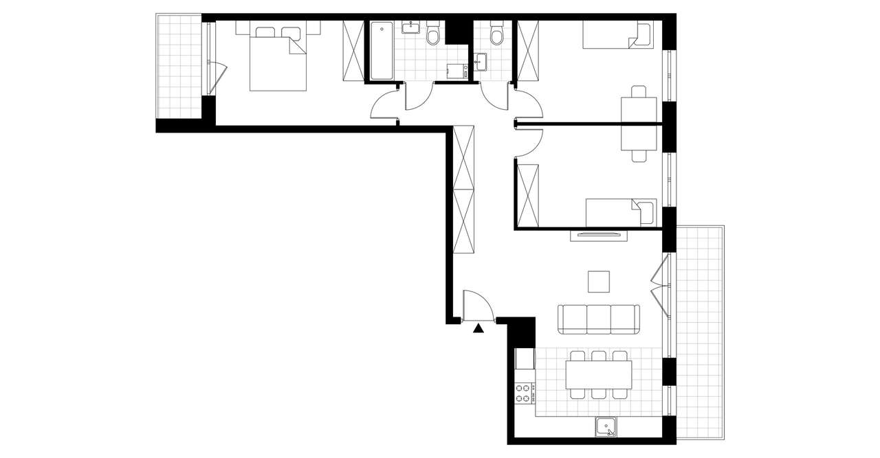 4-pokojowe mieszkanie 82m2 + balkon Bezpośrednio - Pełny obrazek: 3/7