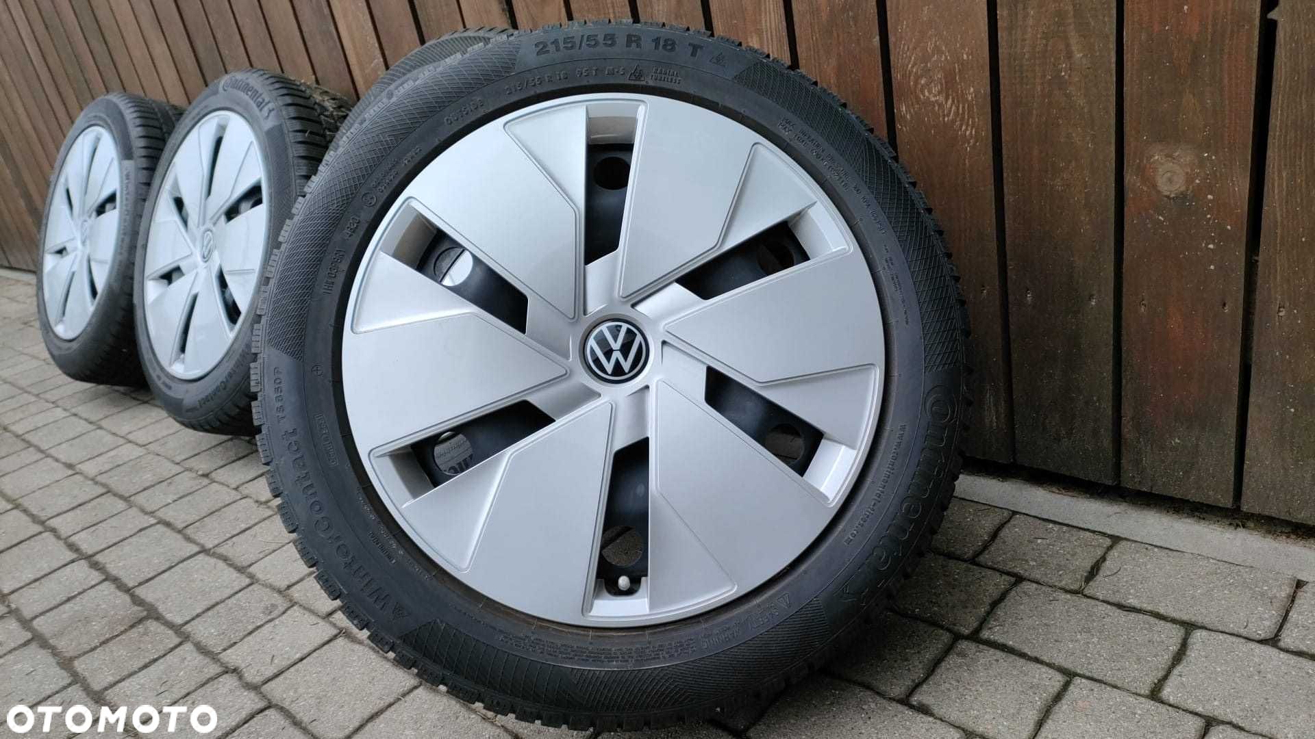 Koła stalowe kołpaki Vw ID 3 18'' 5x112 opony zimowe 215/55/18 OL1622 - 1