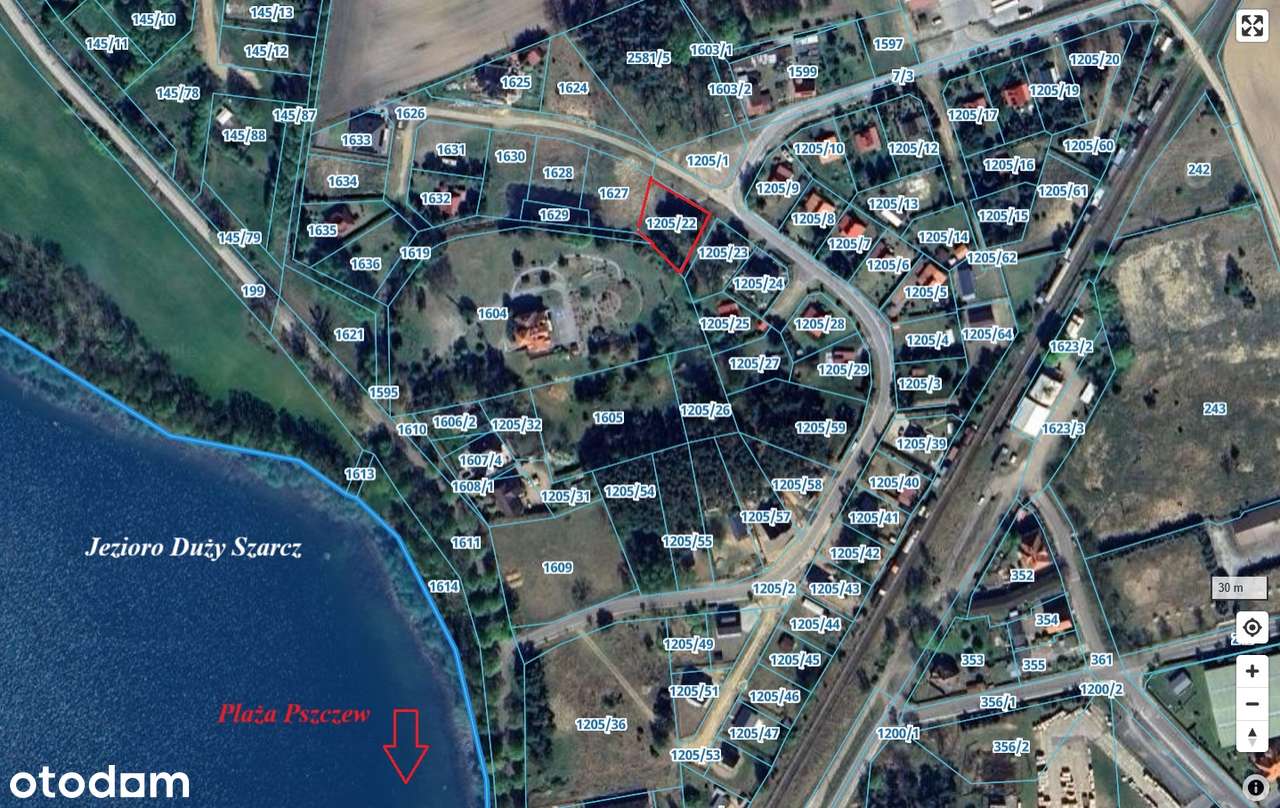 Piękna działka 400 m od Jeziora Duży Szarcz, MPZP-1