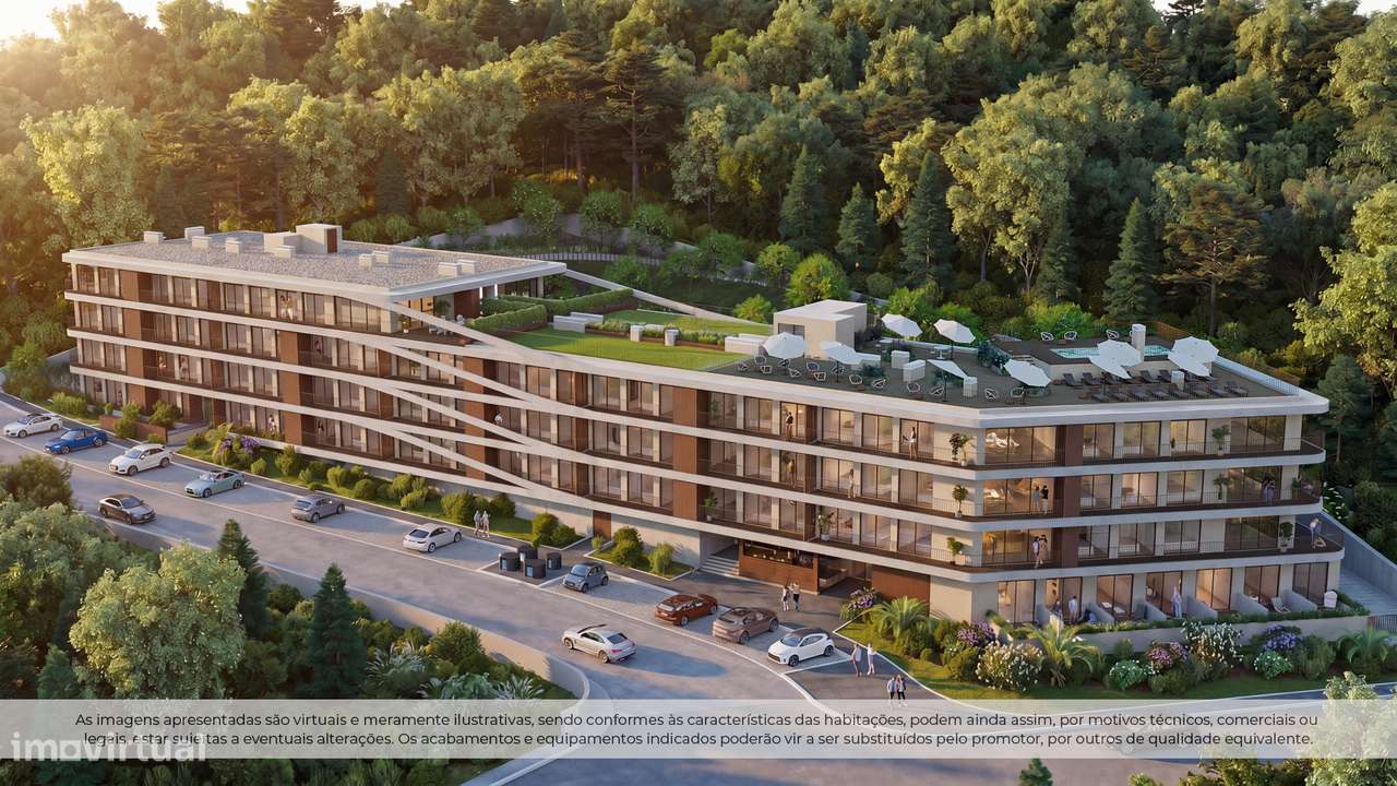 T1 NOVO c/ terraço de 32,48m2 e lugar de garagem em condomínio fechado-5
