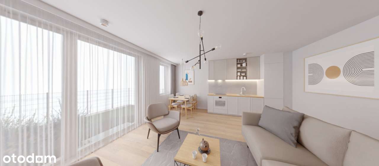 1-pokojowe mieszkanie 35,47 m2 + ogródek - Pełny obrazek: 3/9