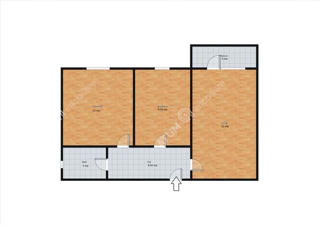 Apartament cu 2 camere decomandate si balcon etaj intermediar-5