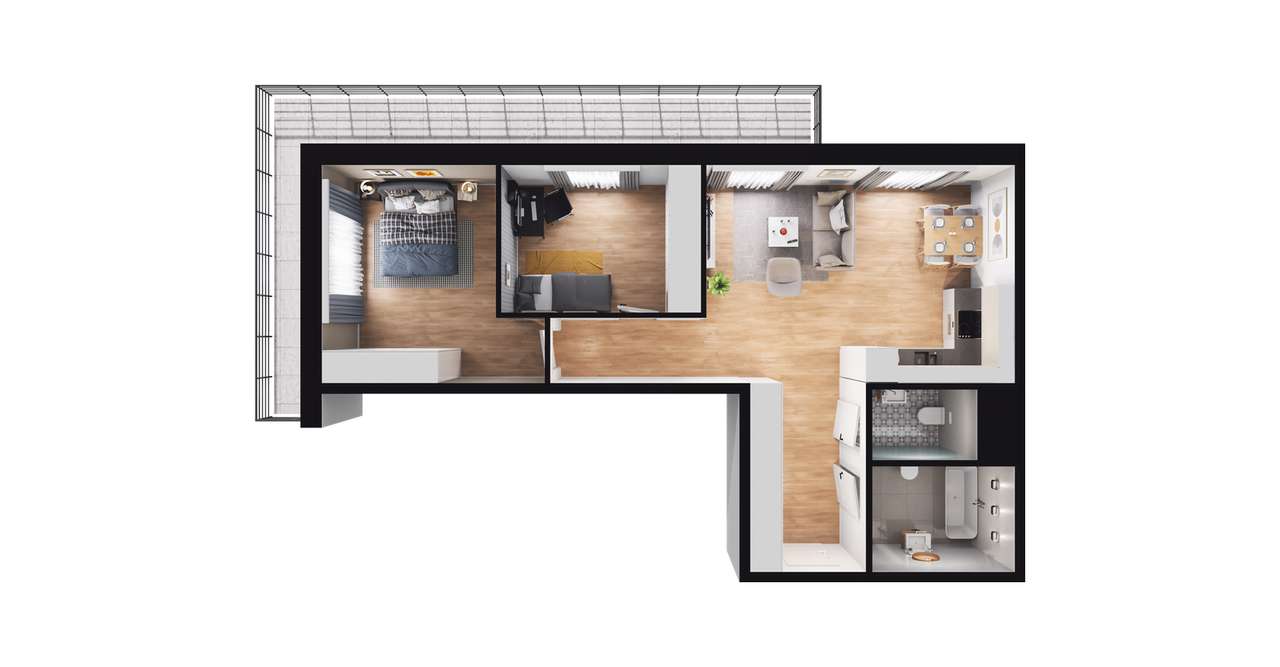 3-pokojowe mieszkanie 67m2 + balkon Bez Prowizji - Pełny obrazek: 2/8