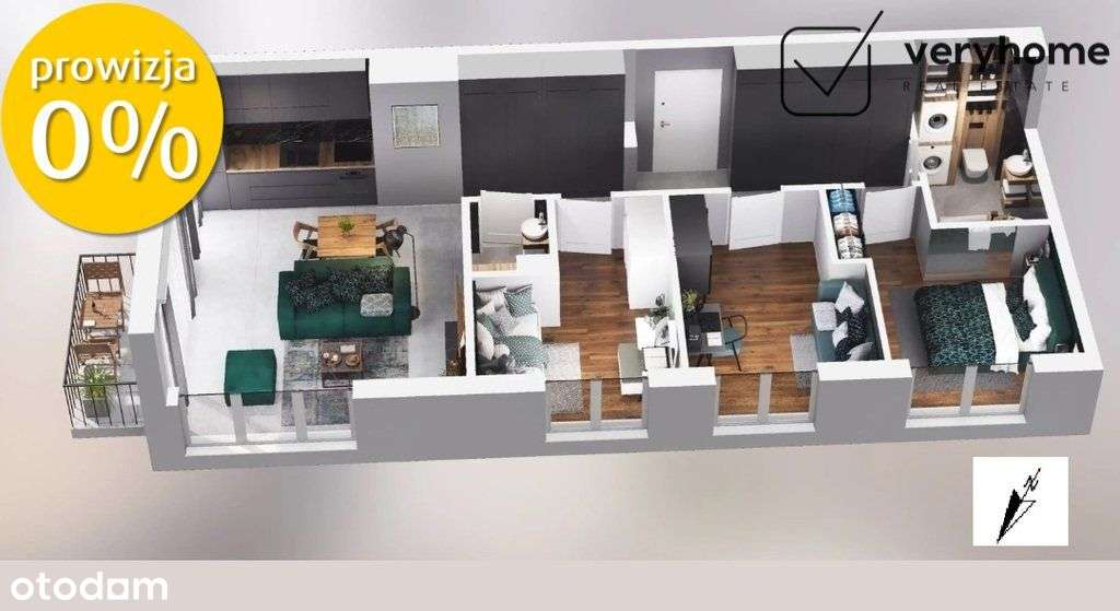 Wygodny układ 4-pok. / 2 łazienki / gotowe!-0