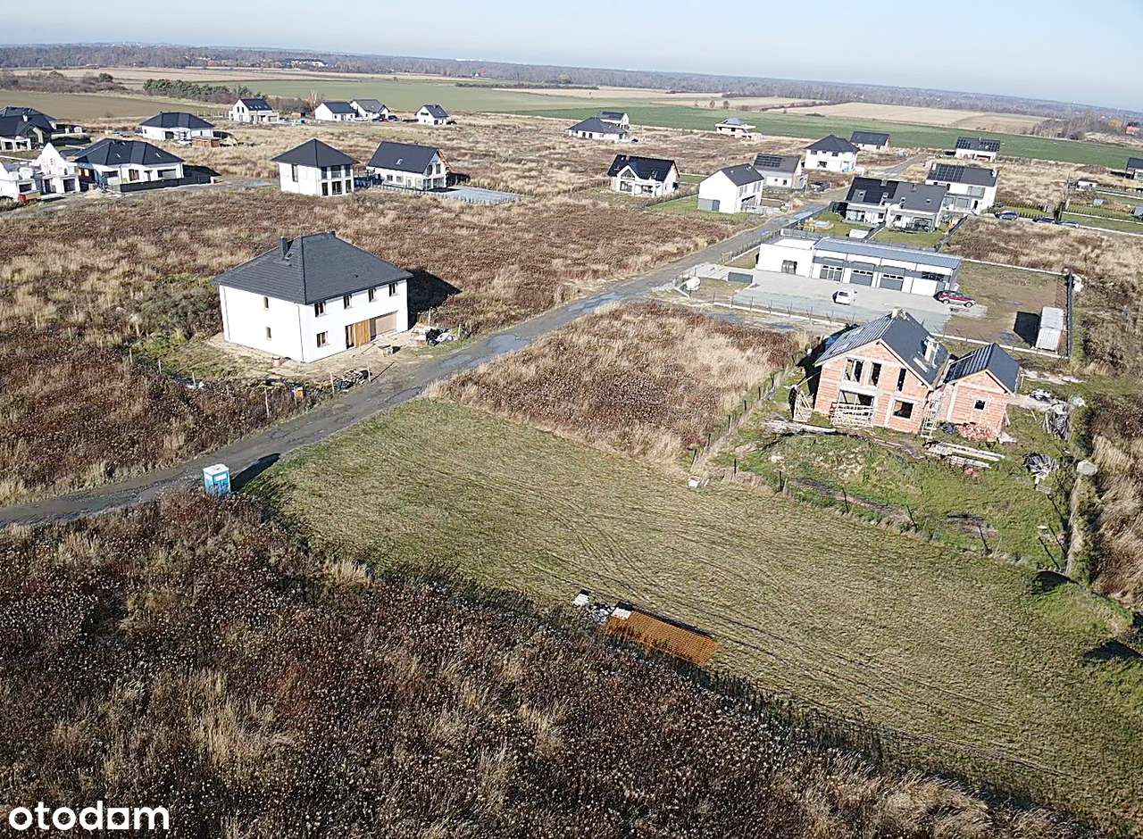 Działka bud. 1000 m² – Kębłowice, 7 km od Wrocławia, bliźniak, narożna-0