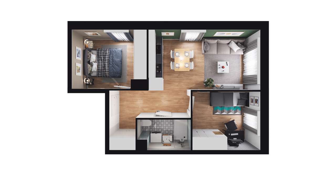 Pod Jeleniami | mieszkanie 3-pok. | A1.0/8 - Pełny obrazek: 3/9