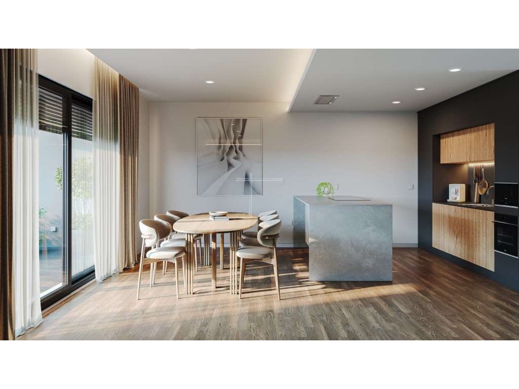 Moradia geminada T3 de arquitetura contemporânea, com garagem e pis...-32