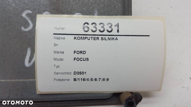 KOMPUTER STEROWNIK SILNIKA FOCUS 5M51-12A650-ZB - 3