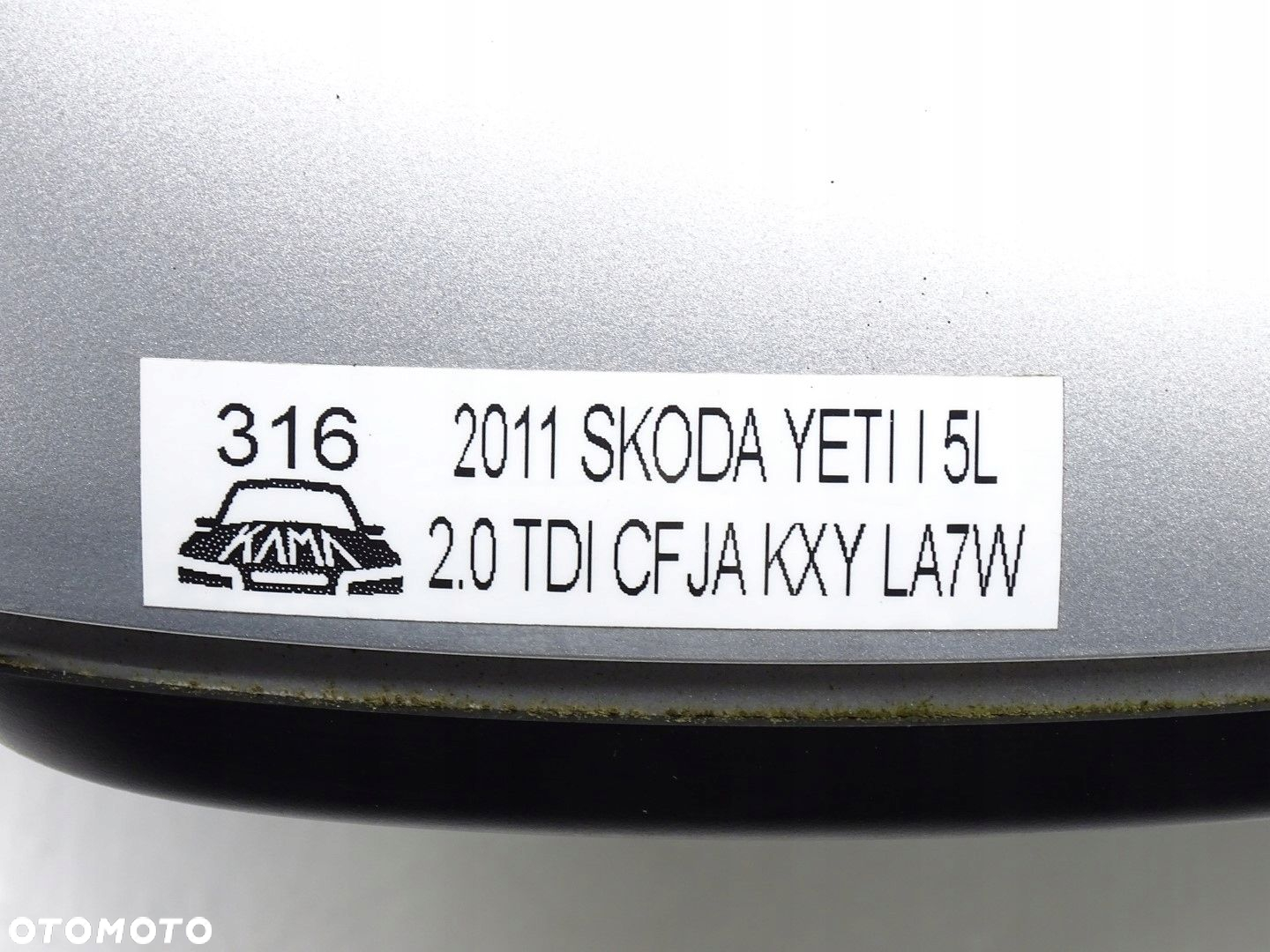 LUSTERKO PRAWE PRAWY PRZÓD PRZEDNIE SKODA YETI I 1L LA7W 9 PIN 11R - 9