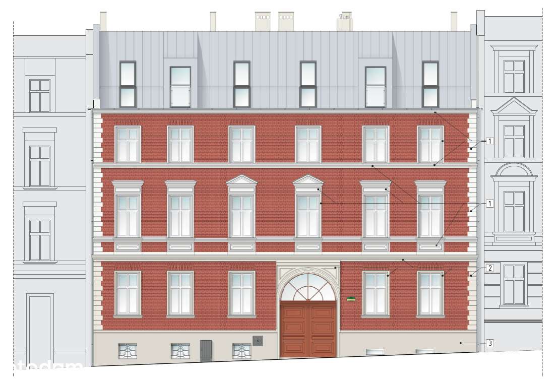 Kamienica 765 m2, działka 873 m2, stan surowy otwarty, stropy żelbeton-9