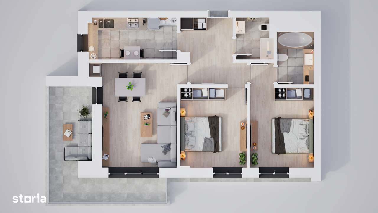 Apartament spațios, 3 camere, cartier privat - Imagine principală: 3/19