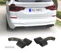 PONTEIRAS DE ESCAPE PARA BMW X4 18-20 LOOK M PRETAS - 1