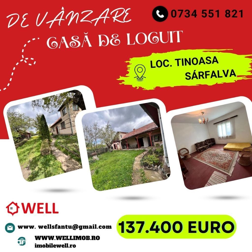 De vânzare casă familială în Tinoasa, la 4 km de Târgu Secuiesc!
