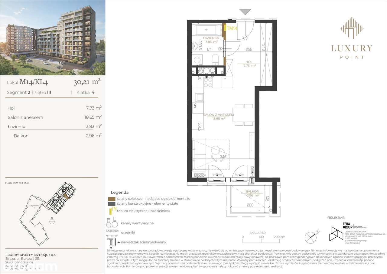1-pokojowe mieszkanie 30m2 + balkon Bez Prowizji - Pełny obrazek: 2/7