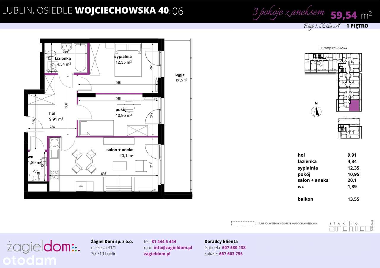 Wojciechowska Square | mieszkanie 6 - Pełny obrazek: 2/8