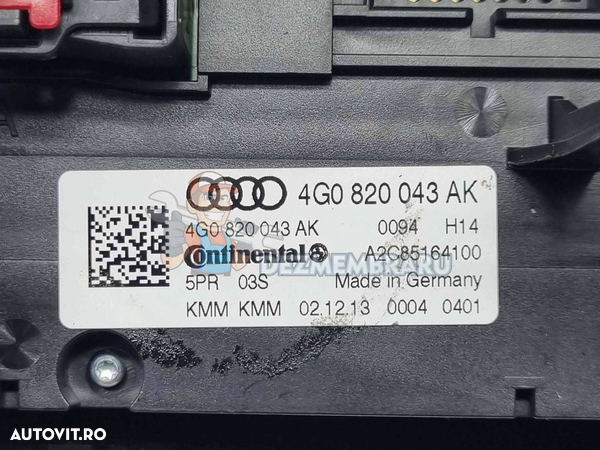 Panou comanda clima Audi A7 Sportback (4GA) [Fabr 2011-2017] 4G0820043AK - 4