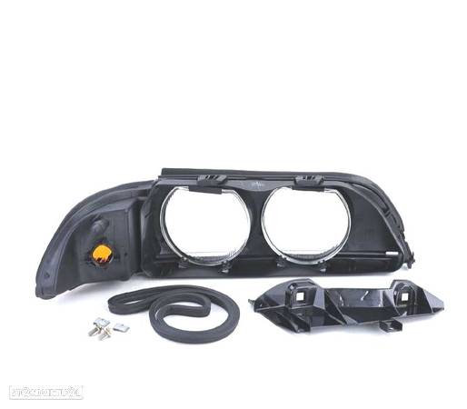 FARÓIS OPTICAS PARA BMW SERIE 5 E39 95-00 PRETO AMBAR - 2