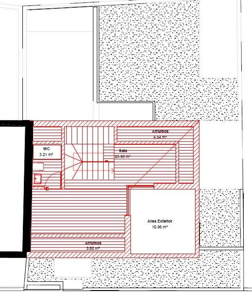 Terreno com moradia em ruína para construção em Condomínhas-20