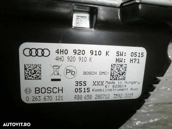 Ceasuri bord Audi A8 4H 2012 3.0 TDI 4H0920910K - 3