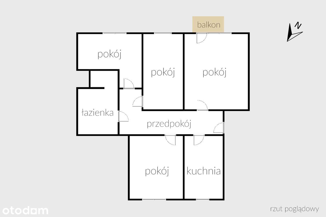 Mieszkanie 4 pokojowe - Koszalin, ul. Giełdowa-1